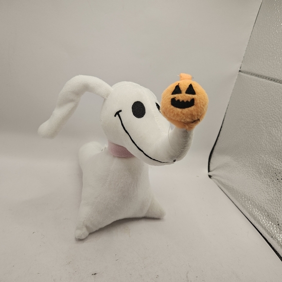 Disney The Nightmare Before Christmas Zero Ghost Dog Pumpkin On Nose Plush Toy.  - Picture 2 of 11